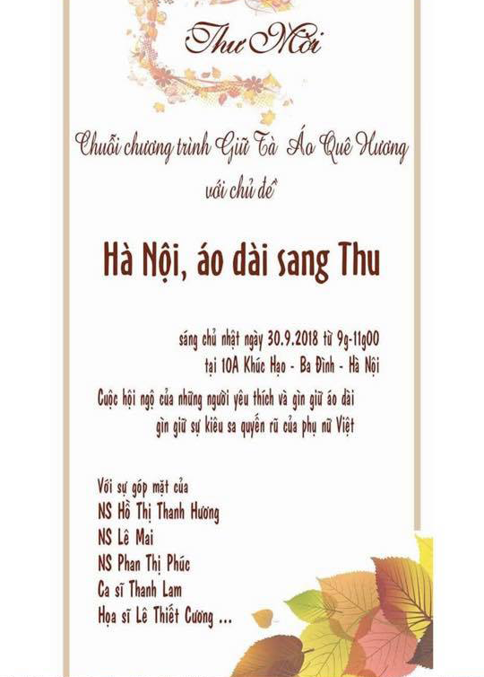 Cùng Hội quán các bà mẹ gìn giữ tà áo dài Quê Hương